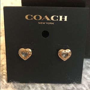 Coach heart earrings